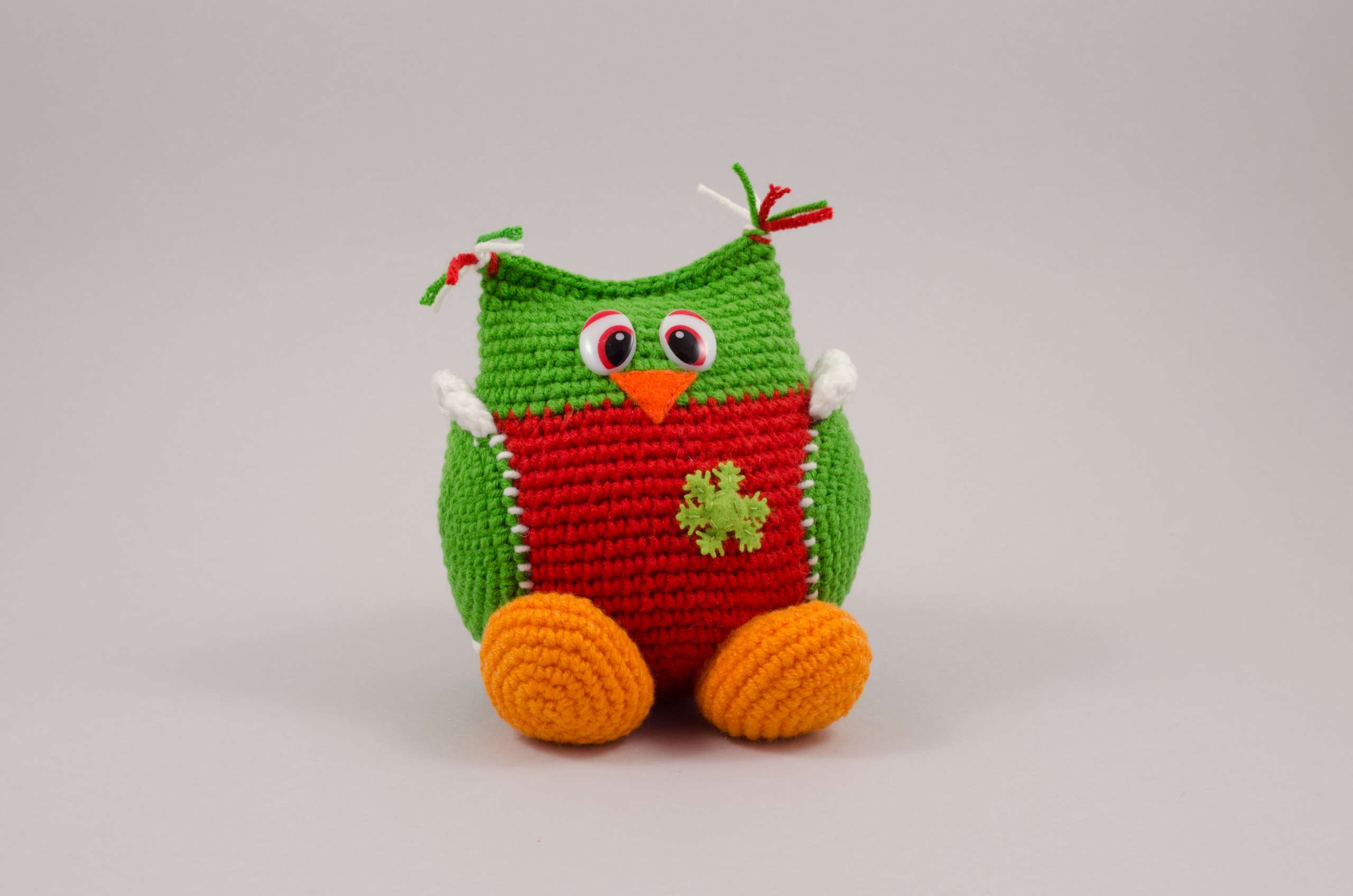 crochet christmas owl toy