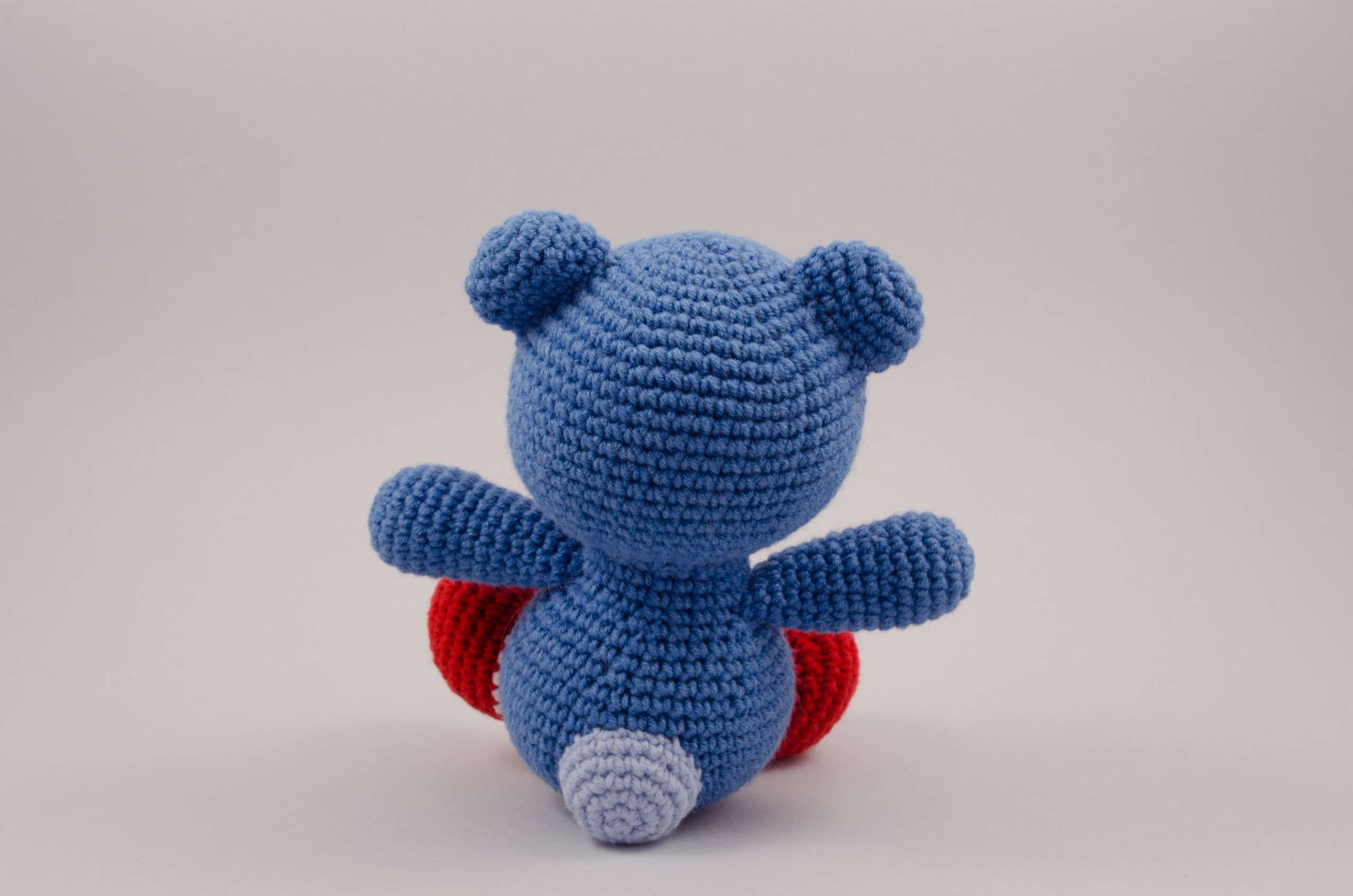 crochet teddy bear back view