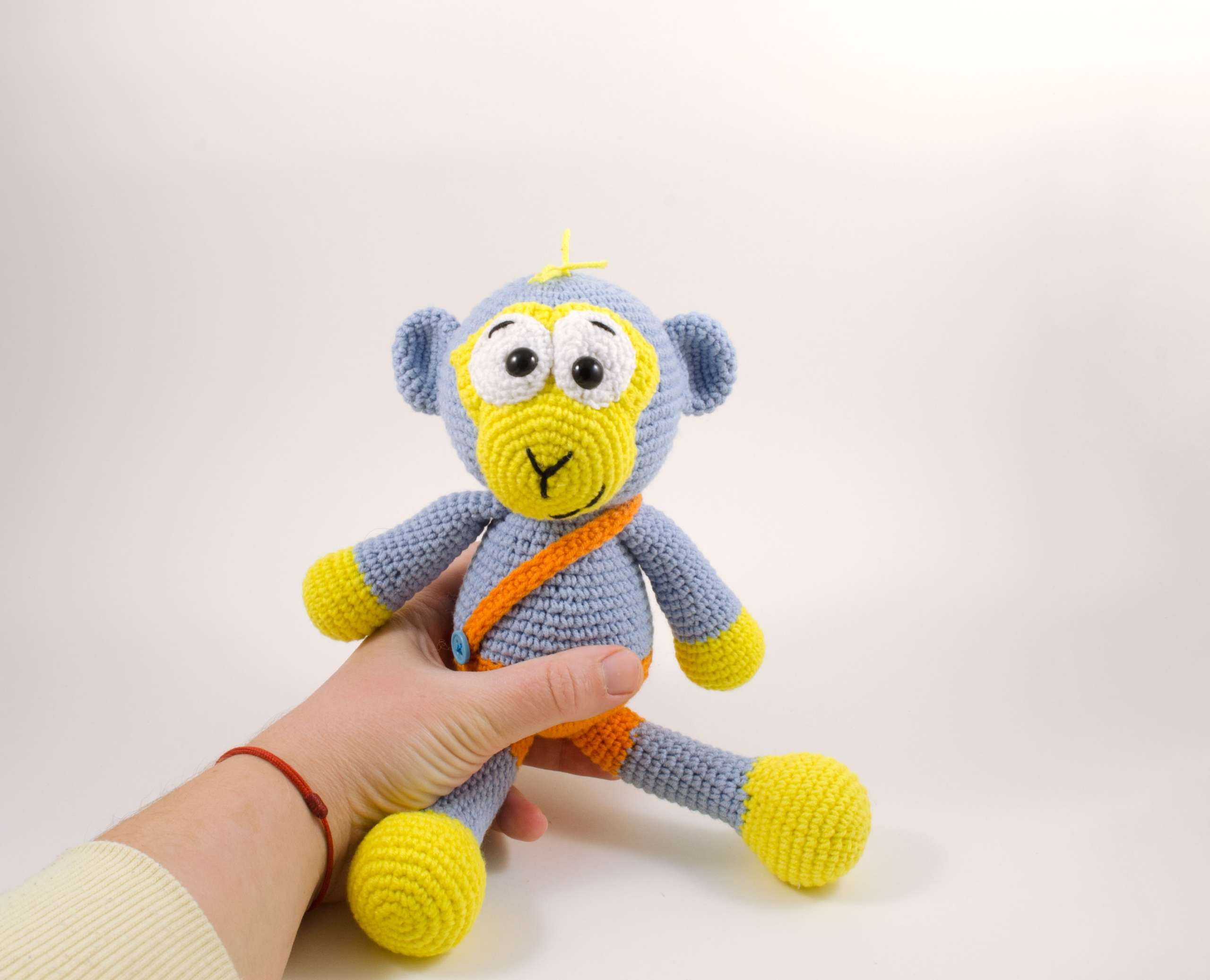 handmade blue monkey