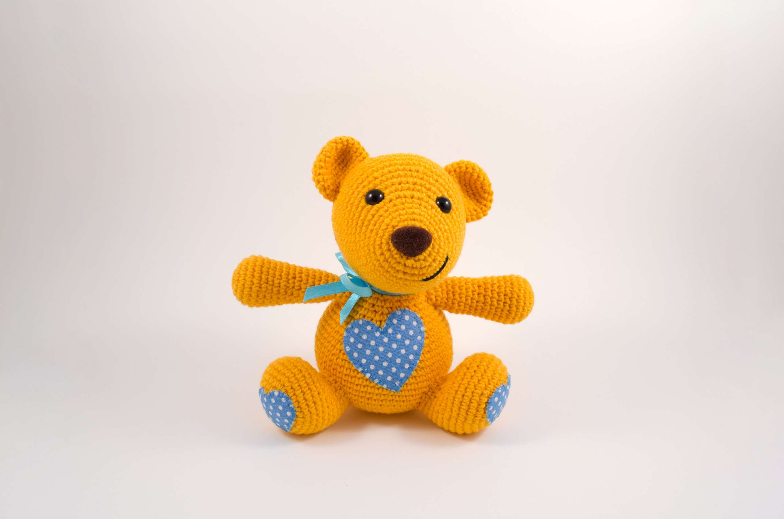crochet teddy bear front view