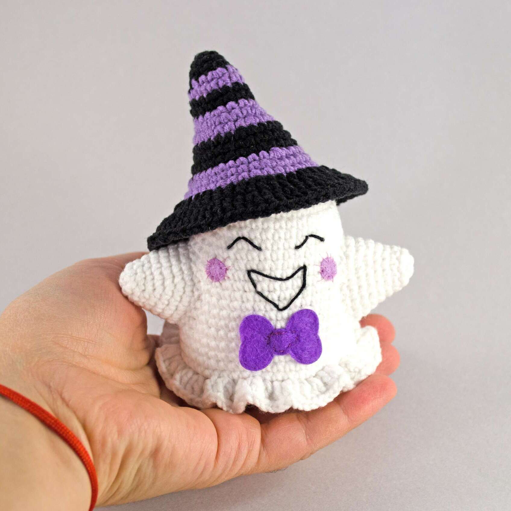 purple halloween ghost front view