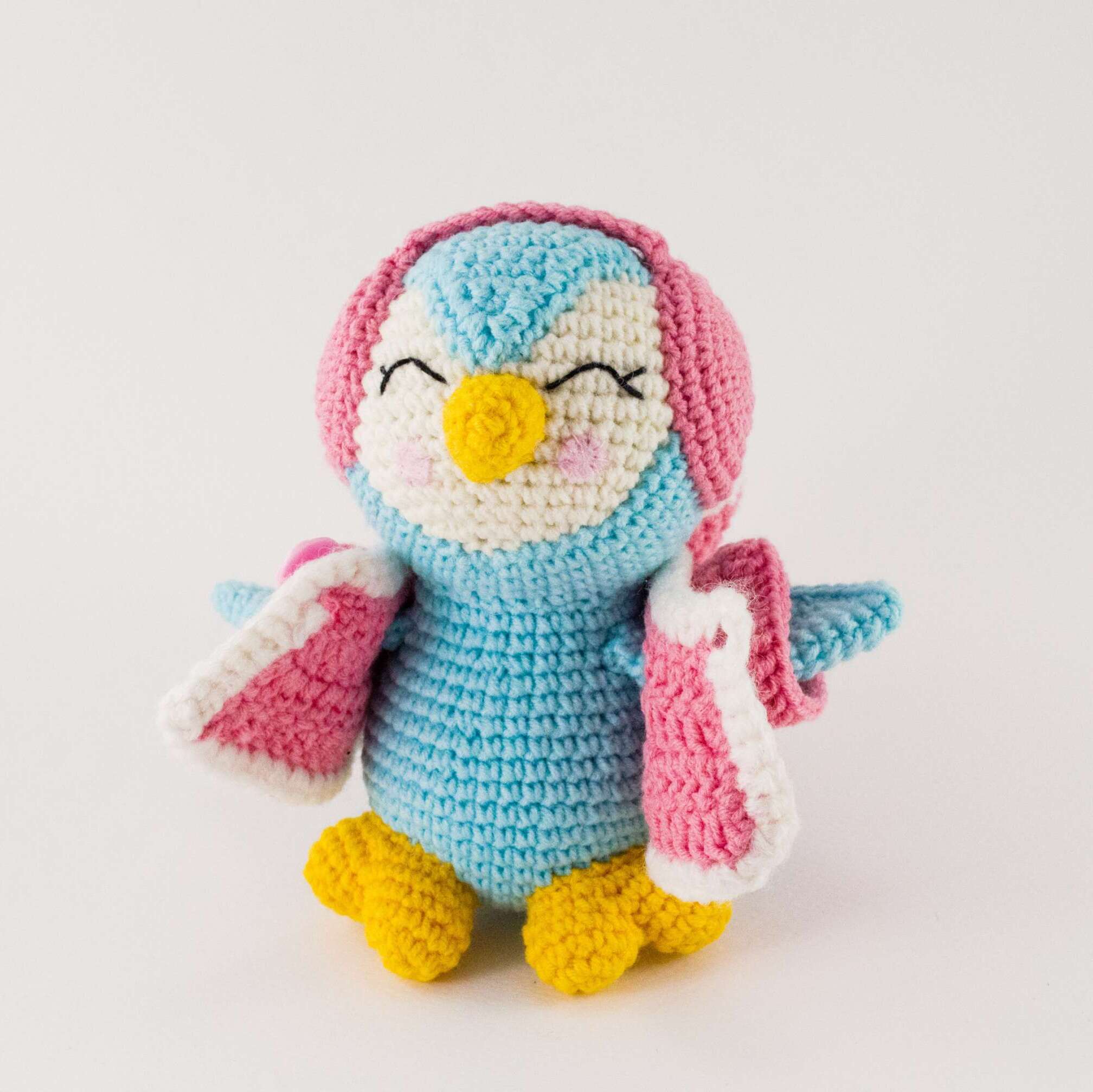blue penguin with coat