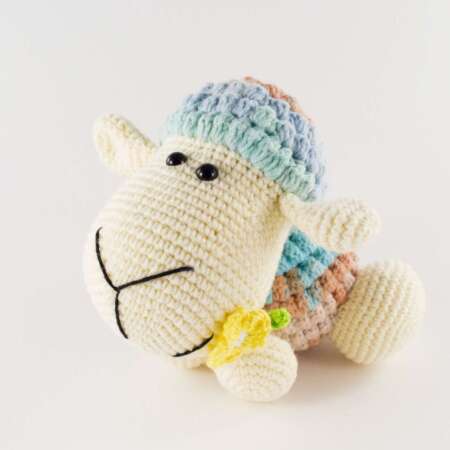 crochet wooly the sheep front view