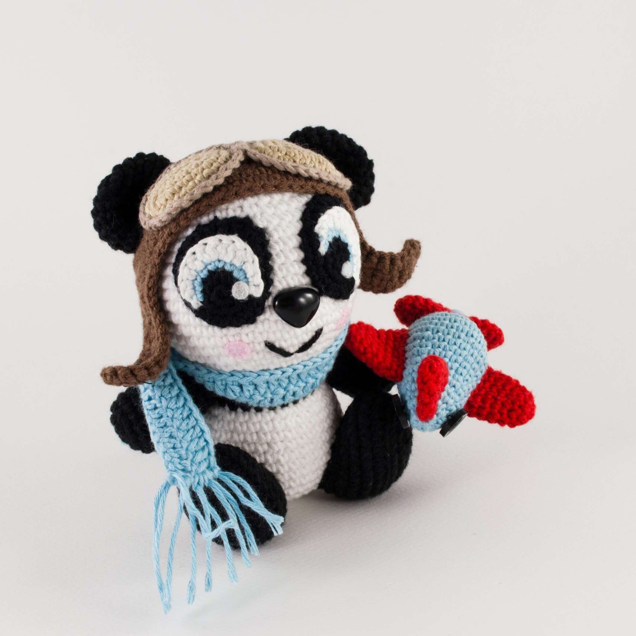 crochet panda front view