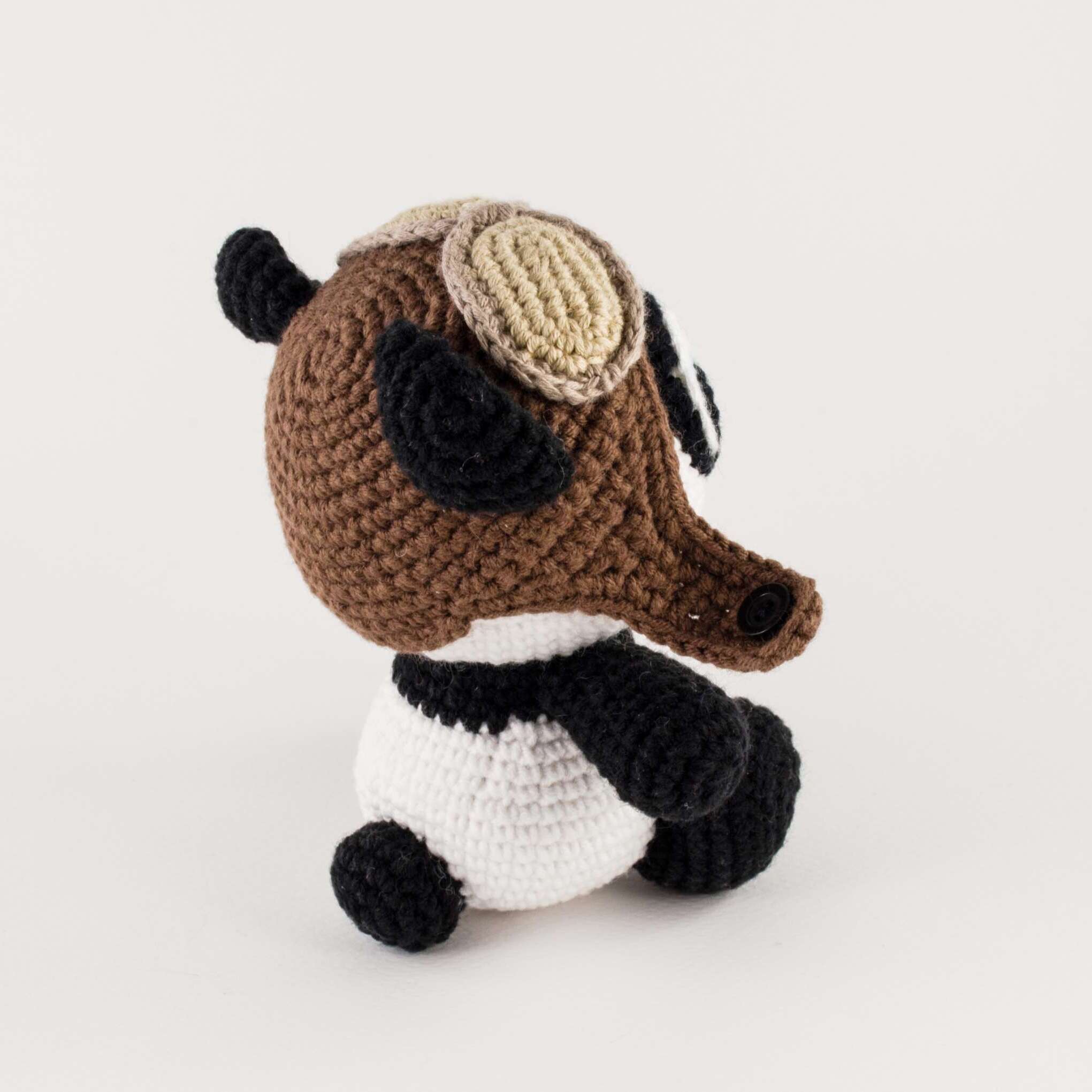 crochet panda back view