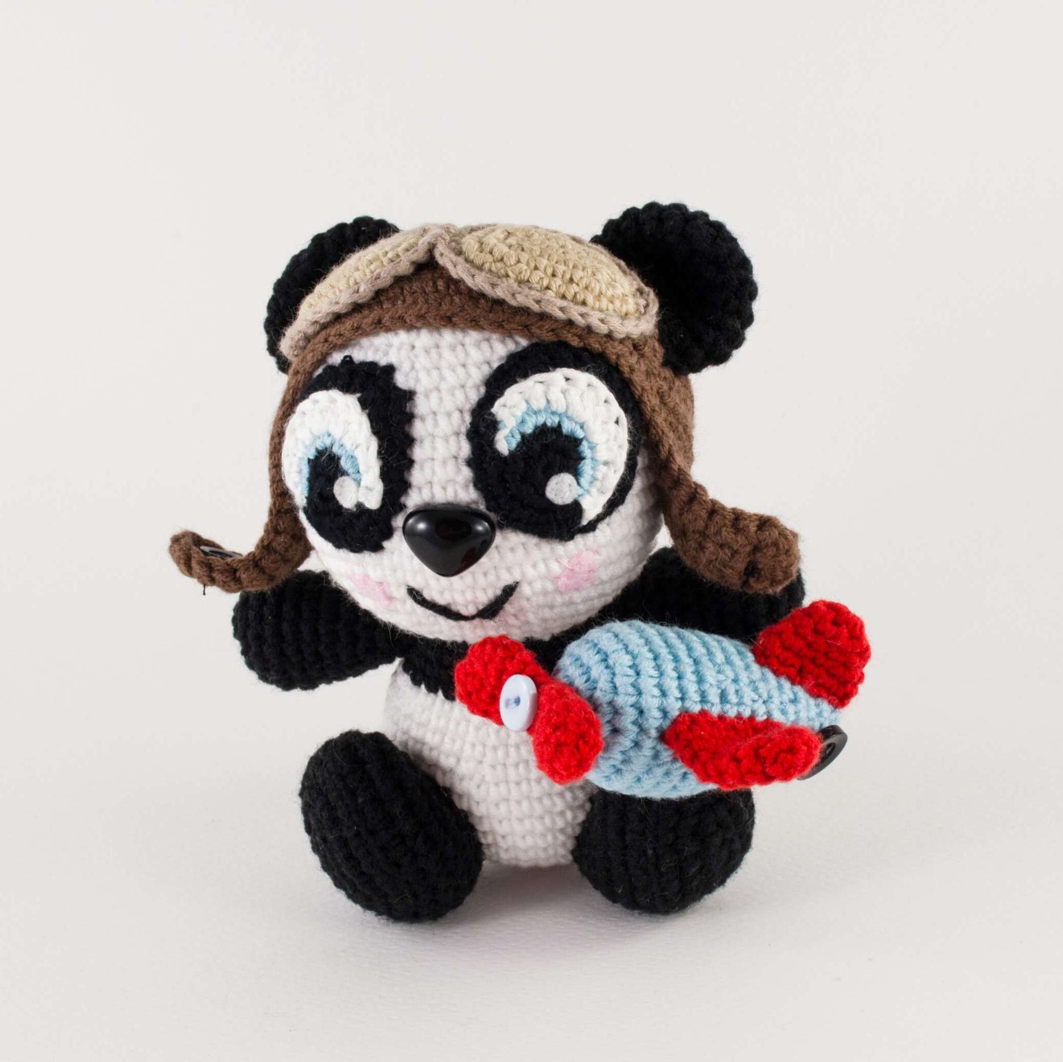 crochet panda front view