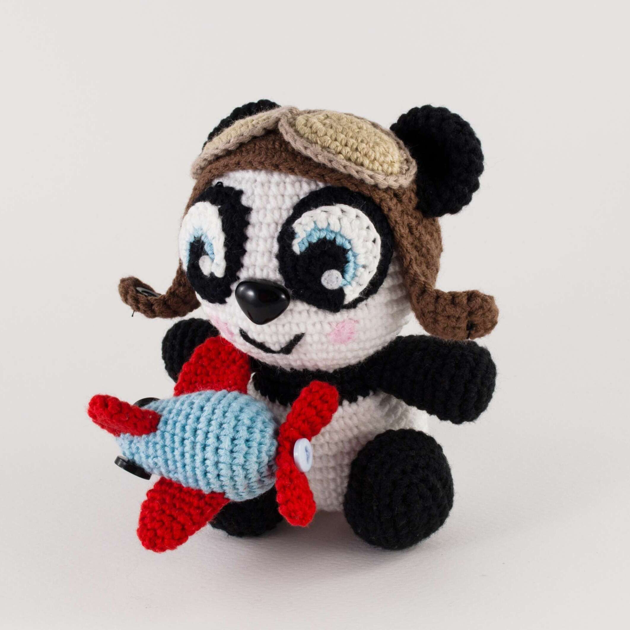 crochet panda front view