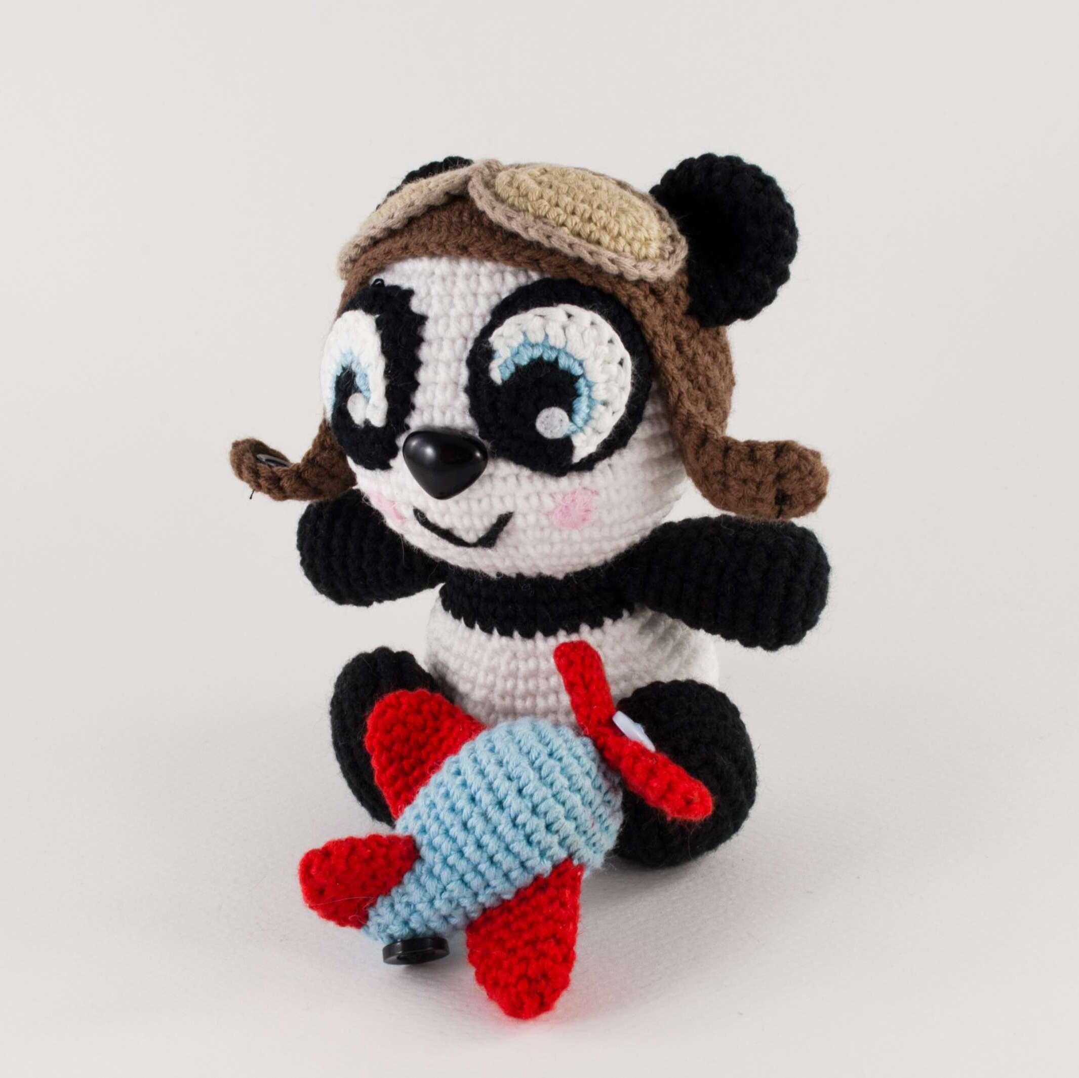 crochet panda front view