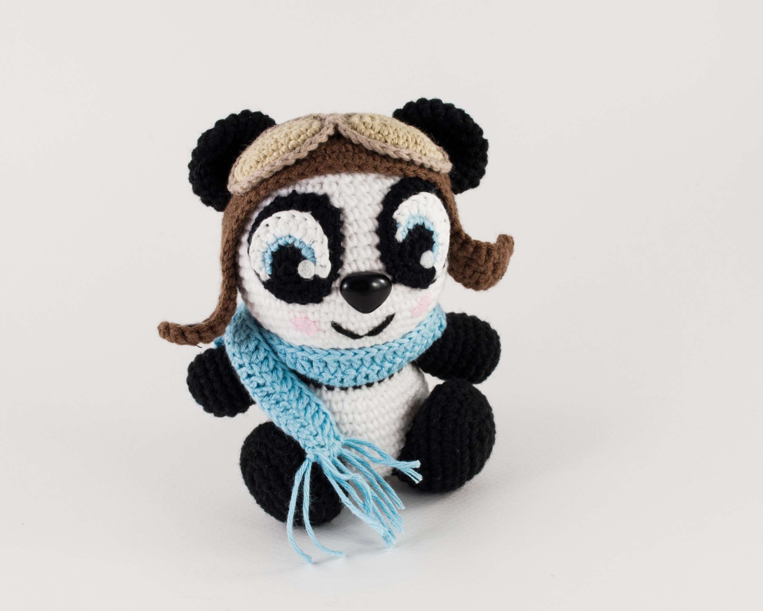 crochet panda front view