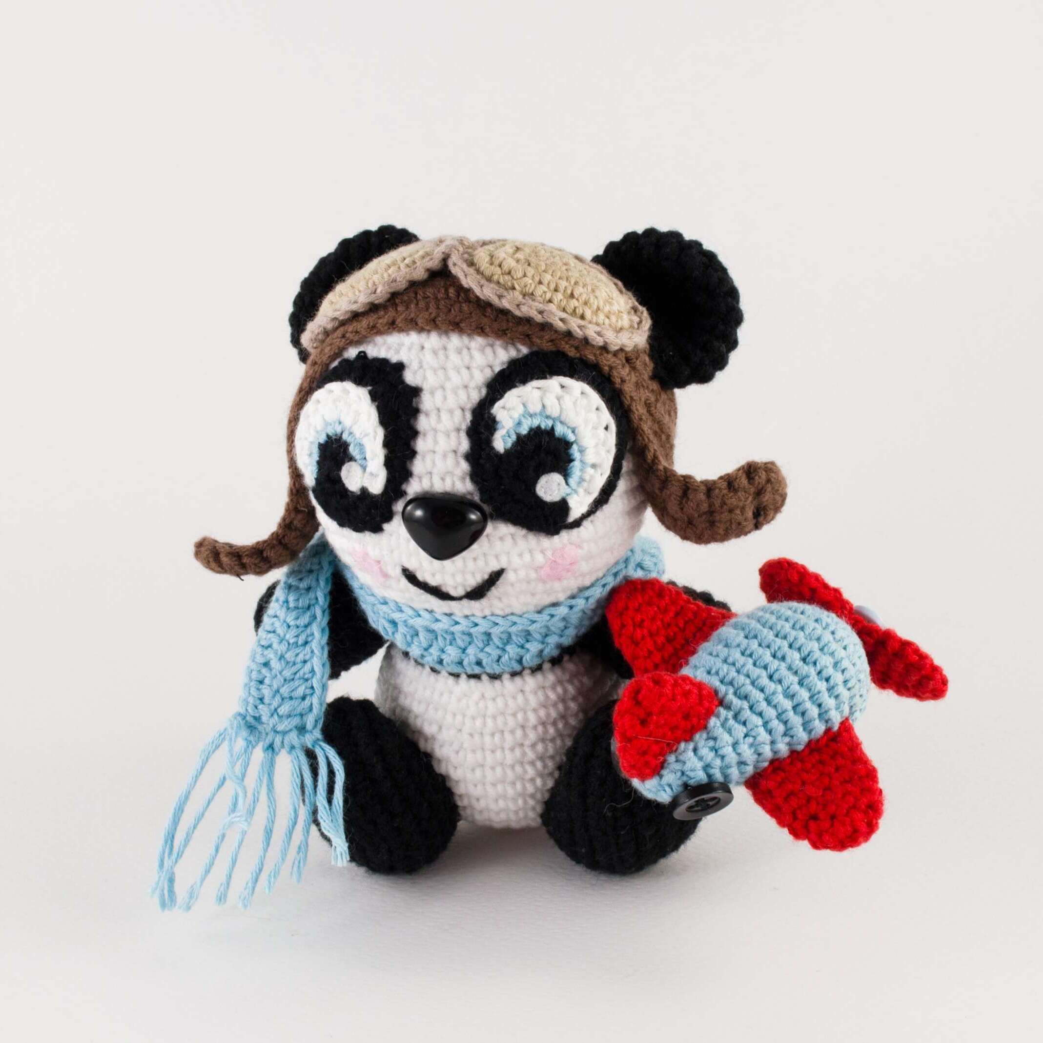 crochet panda front view