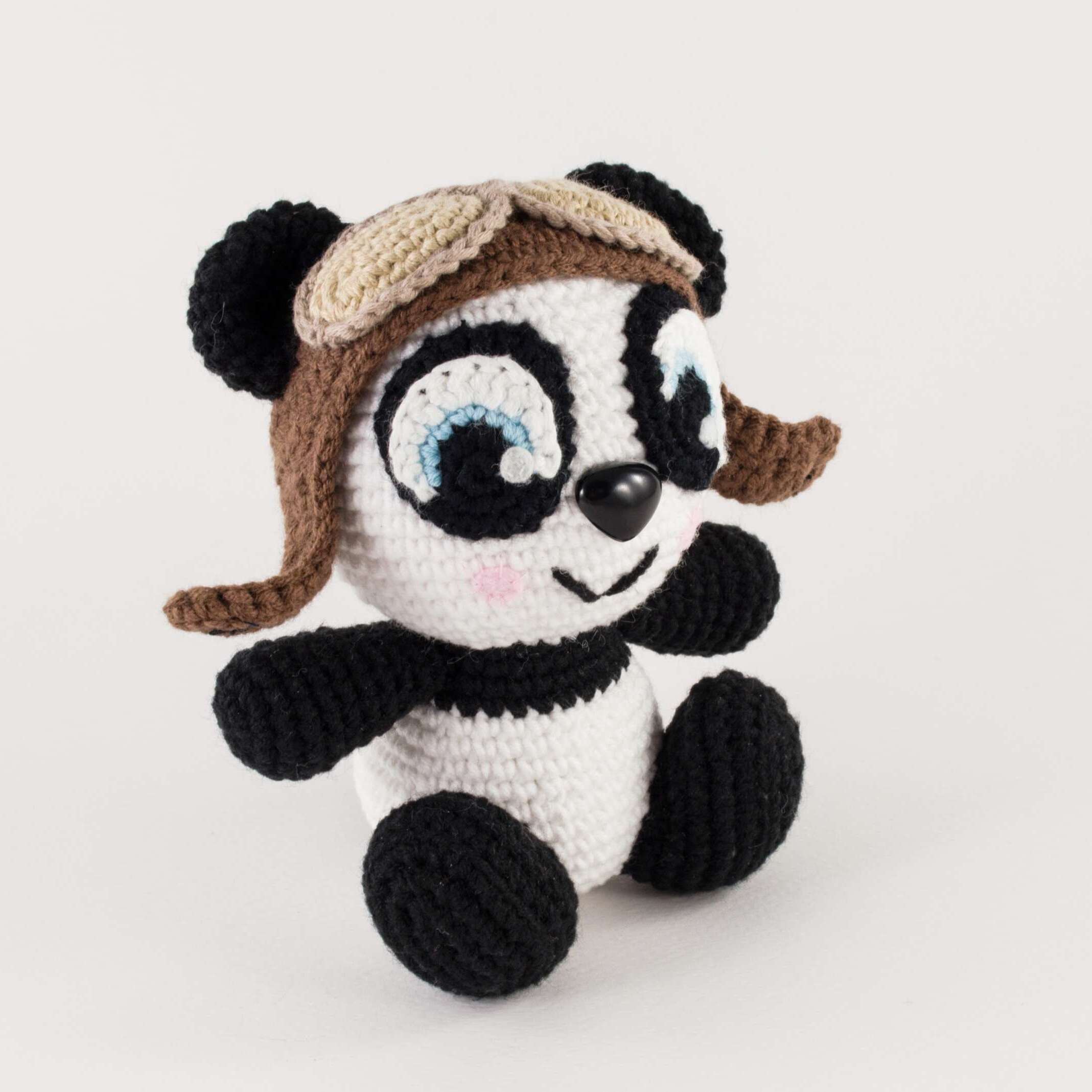 crochet panda side view