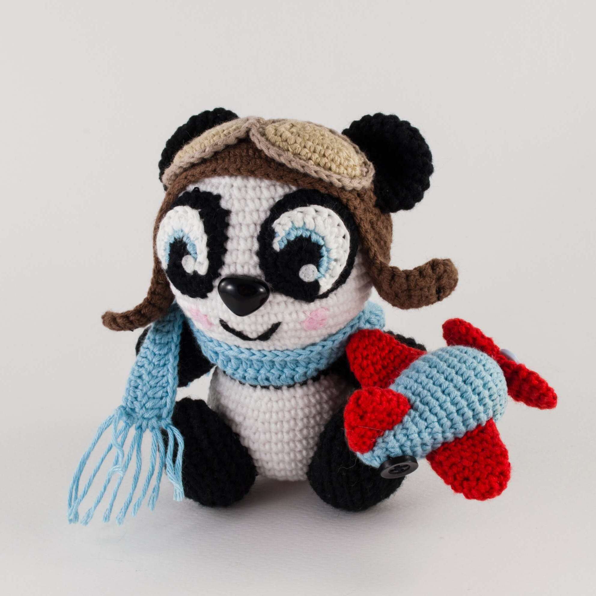 crochet panda pattern_front view