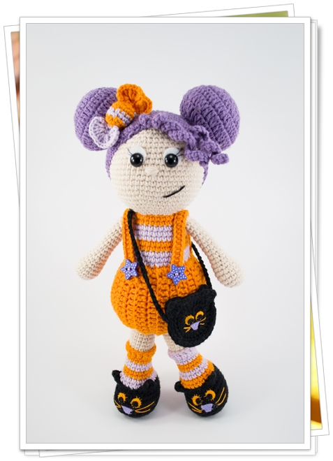 crochet halloween doll front look