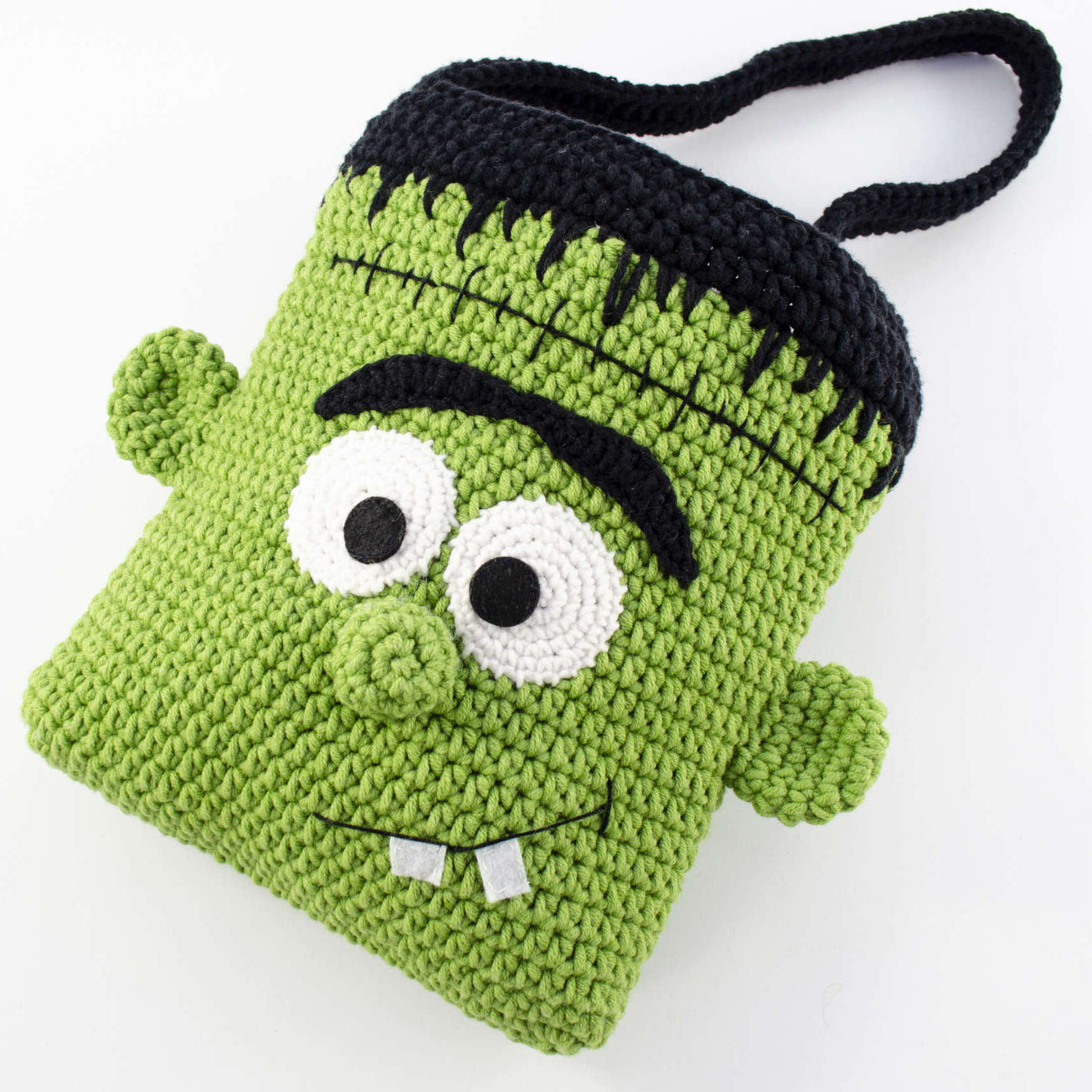 Crochet Frankenstein Halloween Treat Bag - Image 4