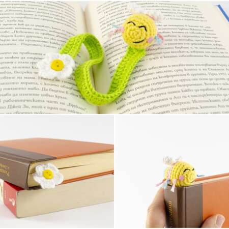 Crochet Bee Bookmark