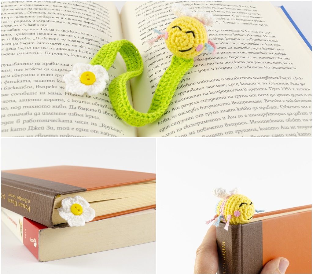 Crochet Bee Bookmark