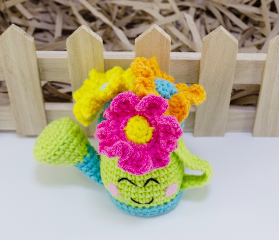Amigurumi Mini Watering Can with Flowers - Image 5